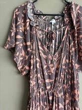 Load image into Gallery viewer, Leoni Brown and Pastel Orange Midi Dress (14-16)
