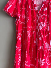 Load image into Gallery viewer, Boho Australia Red/Pink Mini Dress (2XL)
