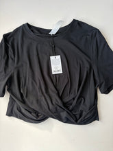 Load image into Gallery viewer, Aje Athletica Black Twist Crop (14-18)
