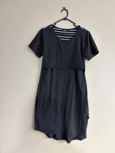 Load image into Gallery viewer, Addison Black Stripe Breastfeeding Dress (12)

