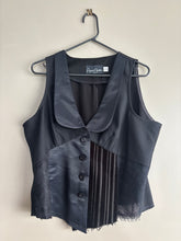 Load image into Gallery viewer, Annah Stratton Black Lace/Silk Waistcoat/Top - (XL)
