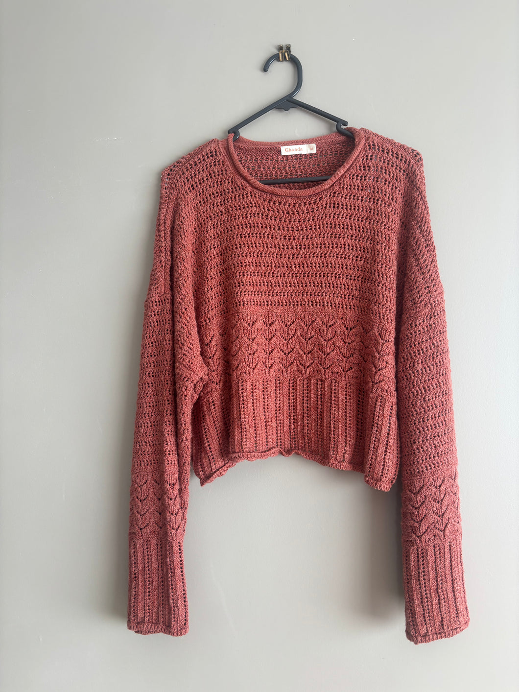 Ghanda Rust Knit Top (M)
