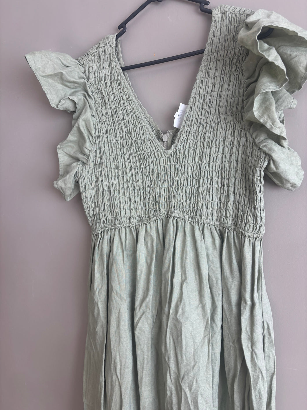 Seed Kakhi Midi Dress Linen (14/16)