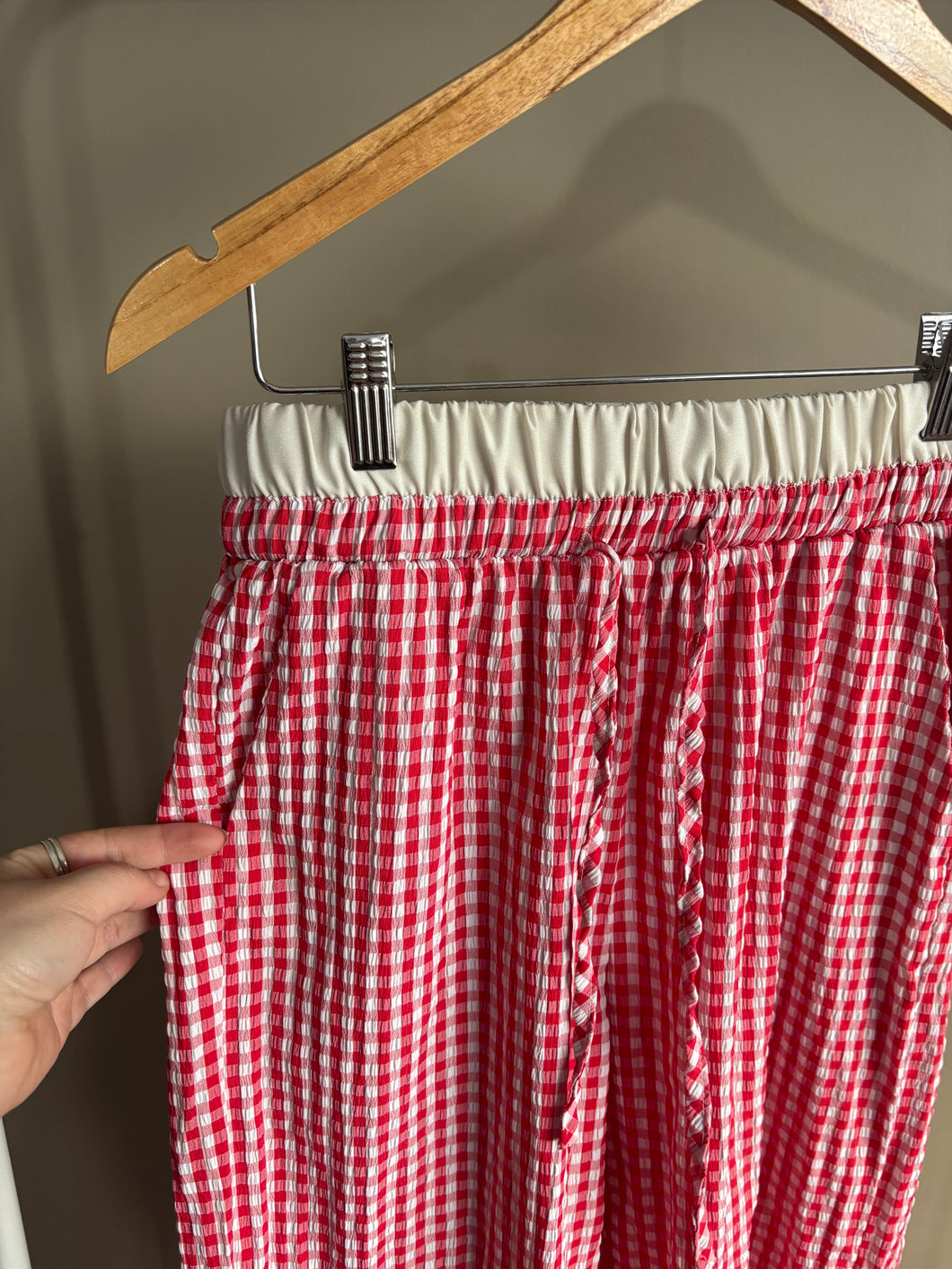No Brand Gingham Wide Leg Pant (8-10)