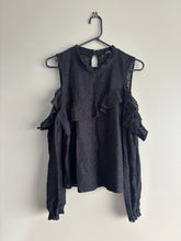Load image into Gallery viewer, Decjuba Black Cold Shoulder Top (12/14)
