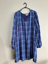 Load image into Gallery viewer, Max Blue Plaid L/S Dress (14)
