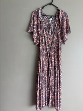 Load image into Gallery viewer, Leoni Brown and Pastel Orange Midi Dress (14-16)
