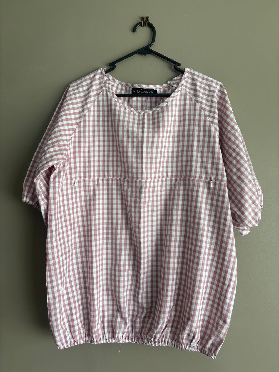 Addison Pink Gingham BF Top (14)