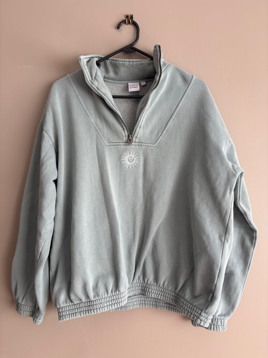 Ghanda 3/4 Zip Sage Crew (S 8-12)