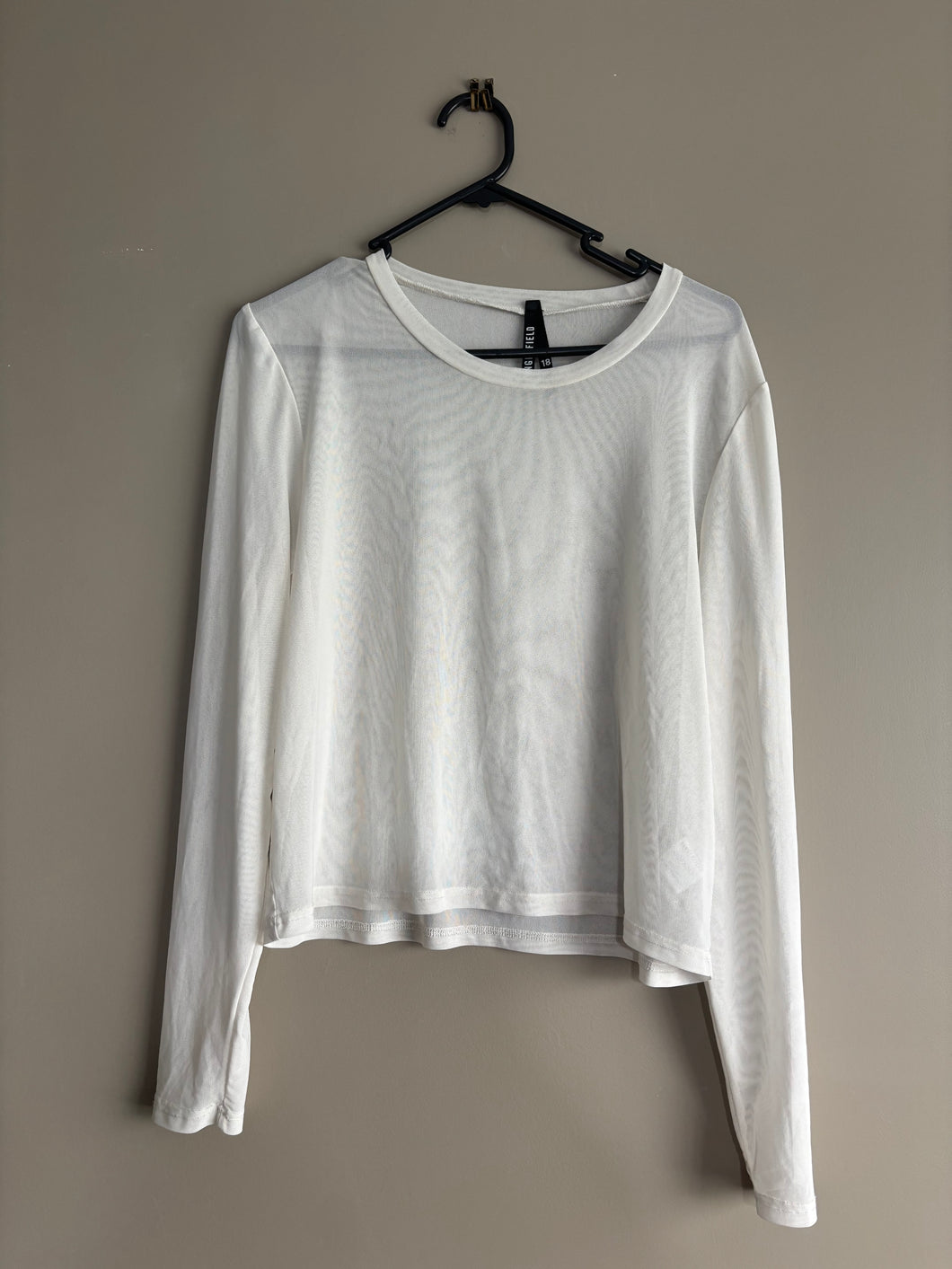 Dangerfield White Mesh Top (18-20)