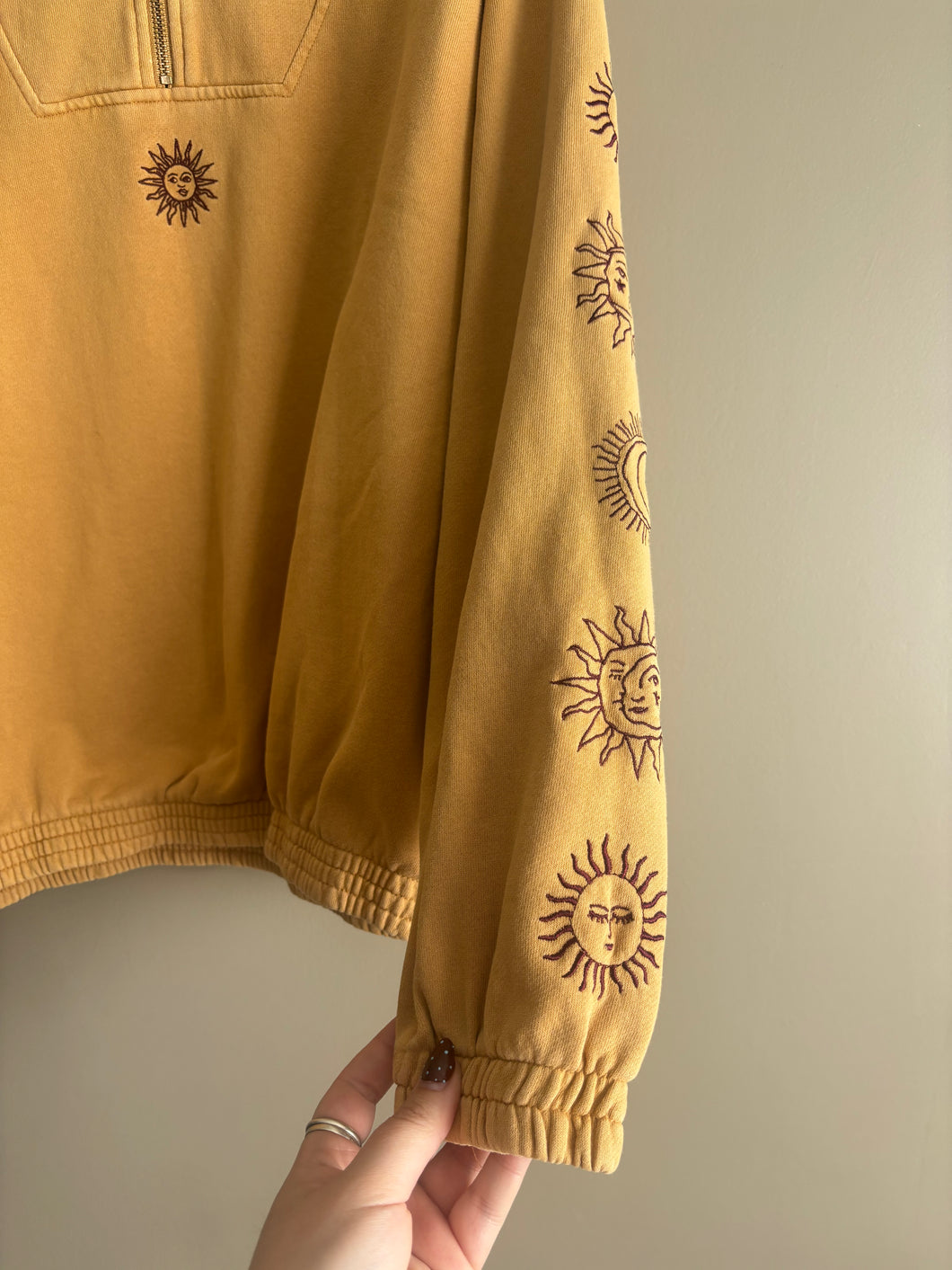 Ghanda Tan 1/3 Zip Crew (10-12)